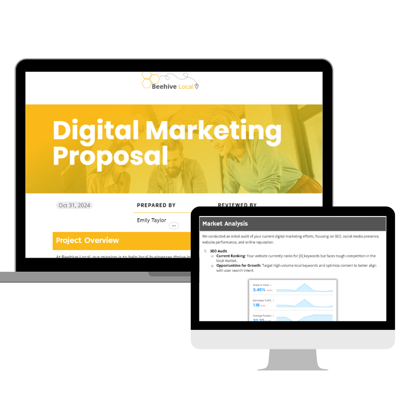 free digital marketing assessment and proposal from Beehive Local